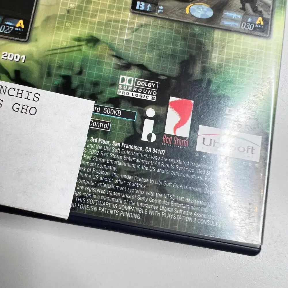 Tom Clancy’s Ghost Recon (Sony PlayStation 2,‎ 2002) CIB Tested Ubisoft PS2